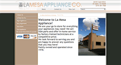 Desktop Screenshot of lamesaapplianceco.com